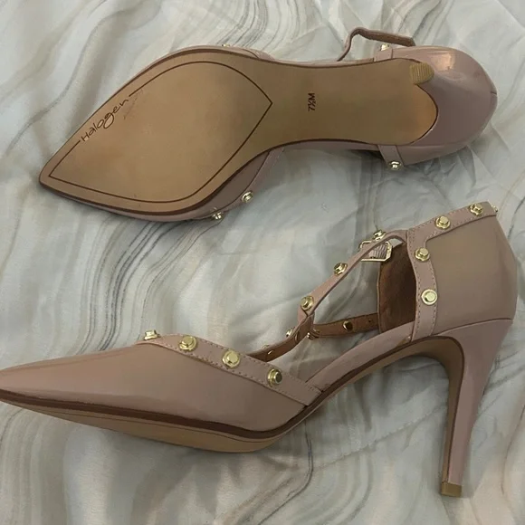 Halogen Taupe Studded Heels - Picture 3 of 6
